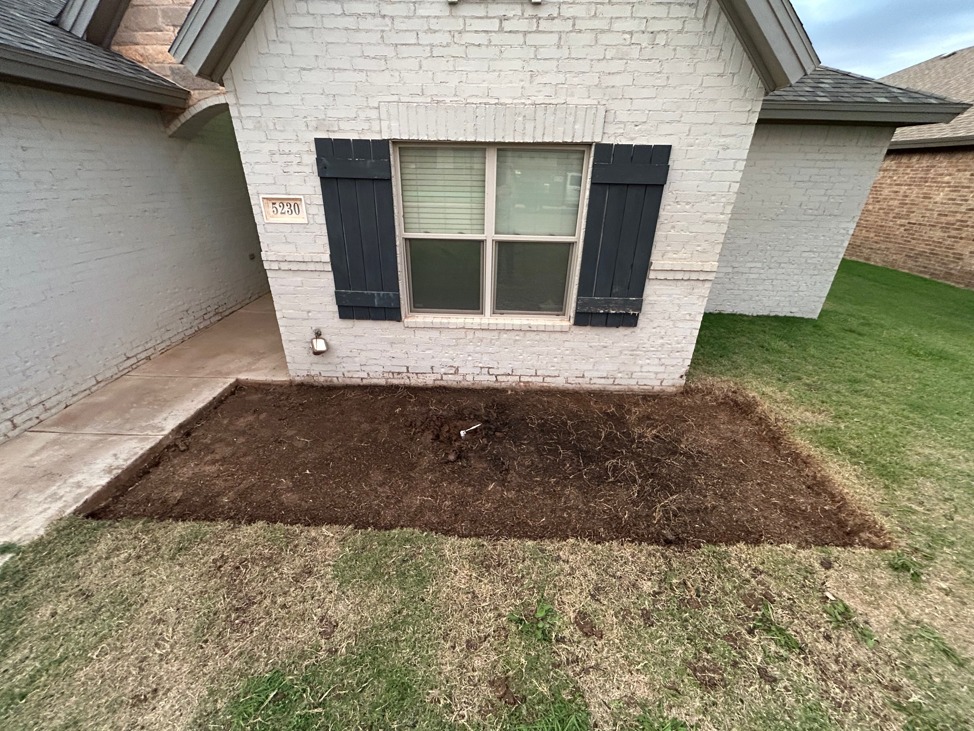 Beautiful landscape design with flowerbeds